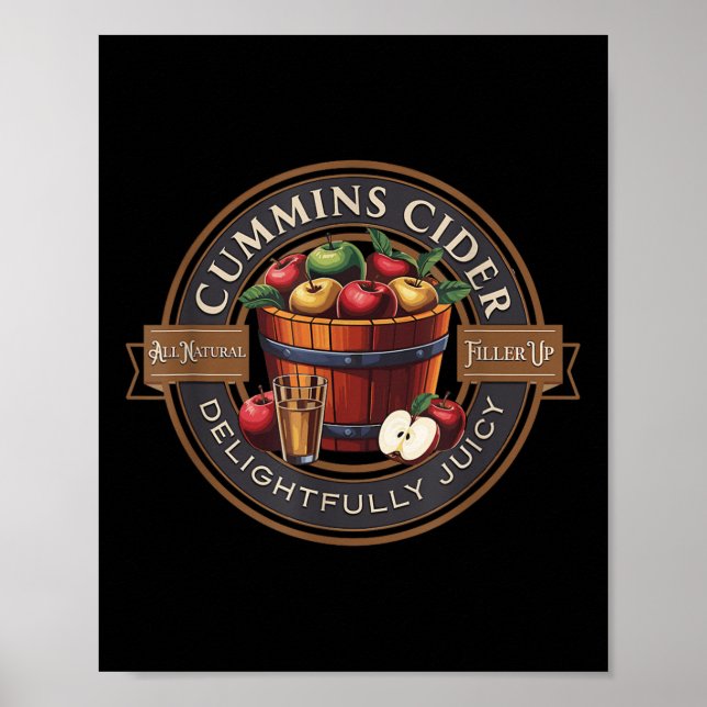 Affiche Cidre Cummins de Haul drôle pour hommes  (Devant)