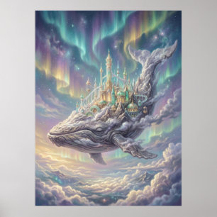 Affiche Ciel Baleine Rêve de la Cité de Cristal