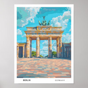Affiche Ciel bleu à Berlin Allemagne Vintage voyage