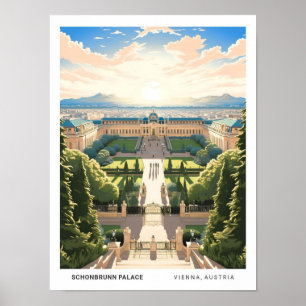 Affiche Ciel bleu à Schonbrunn Palace Vienne Autriche