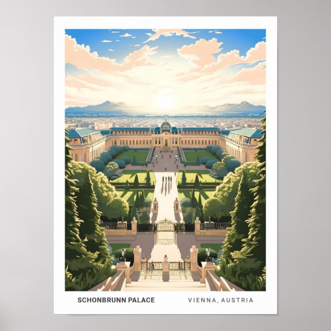 Affiche Ciel bleu à Schonbrunn Palace Vienne Autriche (Devant)