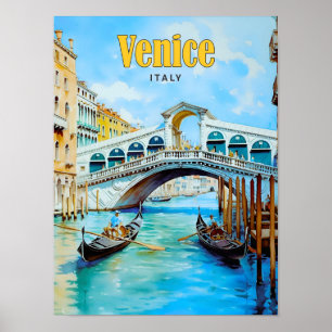 Affiche Ciel bleu à Venise Italie Vintage voyage