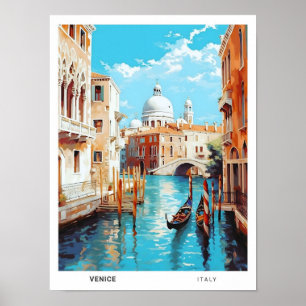 Affiche Ciel bleu à Venise Italie Vintage voyage