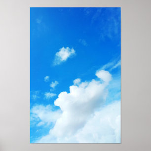 Affiche Ciel bleu avec nuages Photo