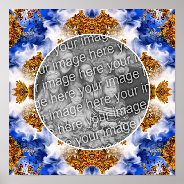 Affiche Ciel bleu Clouds Créez votre propre photo (Devant)