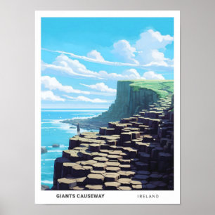 Affiche Ciel bleu dans Giants Causeway Irlande Travel