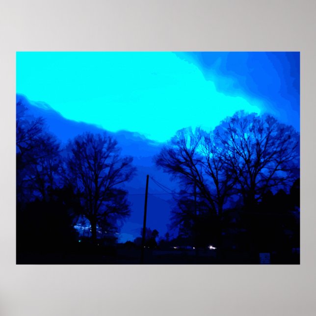 Affiche Ciel bleu la nuit (Devant)