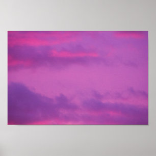 Affiche Ciel de coucher de soleil rose, Ohio.