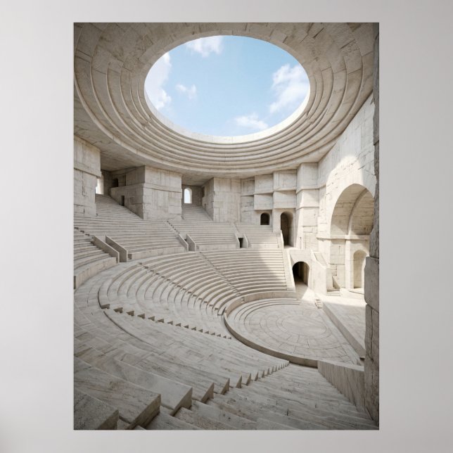 Affiche Ciel de l'ancien amphithéâtre en marbre (Devant)
