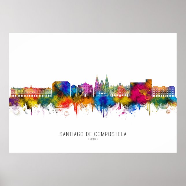Affiche Ciel de Saint-Jacques-de-Compostelle Espagne (Devant)
