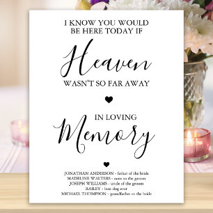 Affiche Ciel Mémorial de Mariage Mémoire Aimante Personnal