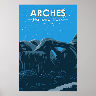 Affiche Ciel nocturne de la Double Arche du Parc national