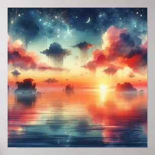 Affiche Ciel Nocturne de Rêve Art pour la Rentrée Scolaire