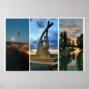 Affiche Ciel nocturne d'Esztergom.