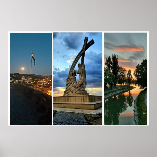 Affiche Ciel nocturne d'Esztergom. (Devant)