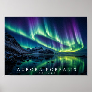 Affiche Ciel nocturne d'Islande Boréalis A4