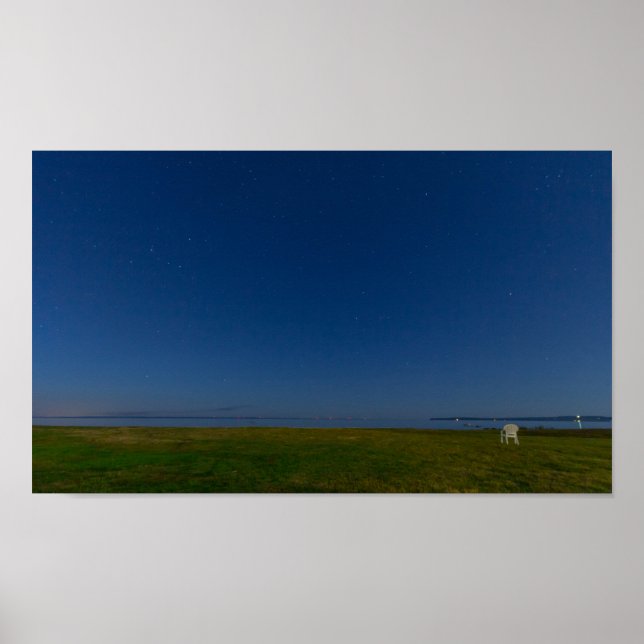 Affiche Ciel nocturne, St. Ignace, Michigan (Devant)
