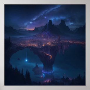 Affiche Ciel Nocturne Starry Et Cosmologique