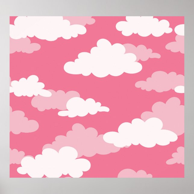 Affiche Ciel nuageux transparent, texture vintage. (Devant)