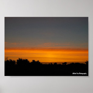 Affiche Ciel orange silhouette