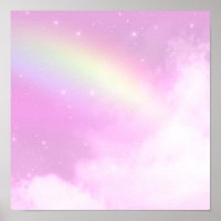 Ciel rose avec Citron jaune arc-en-ciel