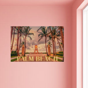 Affiche Ciel rose de Palm Beach pittoresque