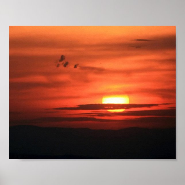 Affiche Ciel rouge sur la vallée (Devant)