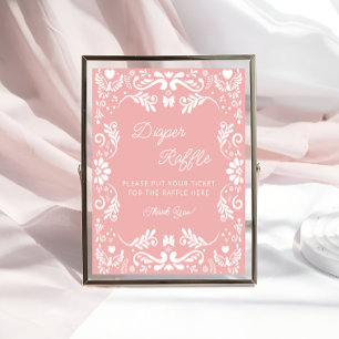 Affiche Cielito Lindo Baby shower mexicain Déchets Raffle