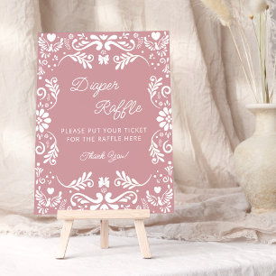 Affiche Cielito Lindo Baby shower mexicain Déchets Raffle
