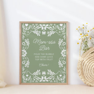 Affiche Cielito Lindo Baby shower mexicain Mom-osa Bar