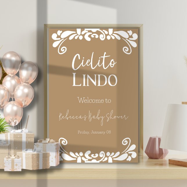 Affiche Cielito Lindo Talavera Baby shower mexicain Bienve (Créateur téléchargé)