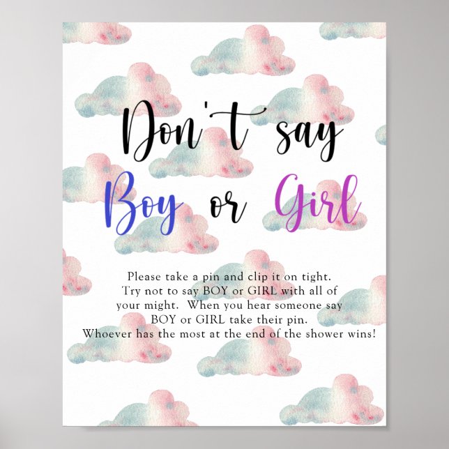 Affiche Cieux  - Ne dites pas garçon ou fille (Devant)