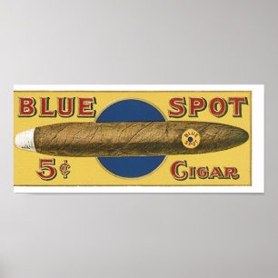 Affiche Cigar à points bleus