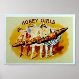 Affiche Cigares pour filles de miel