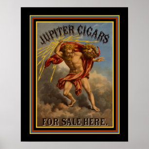 Affiche Cigares vintages Ca 1868 16 x 20 de Jupiter