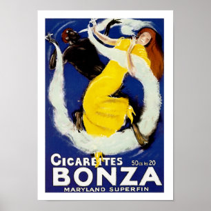 Affiche Cigarettes Bonza