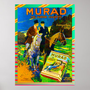 Affiche Cigarettes De Murad 1910 La Cigarette Turque