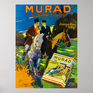 Affiche Cigarettes De Murad 1910 La Cigarette Turque