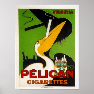 Affiche Cigarettes pélicanes