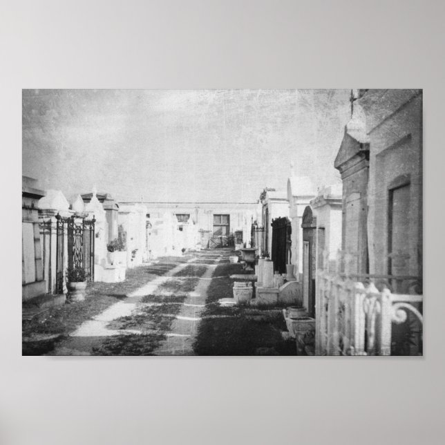 Affiche Cimetière à la Nouvelle-Orléans Louisiane (Devant)