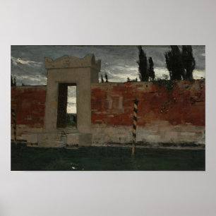 Affiche Cimetière à Venise, croquis (1876) Wladyslaw Czach