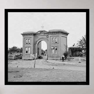 Affiche Cimetière Gatehouse à Gettysburg 1863