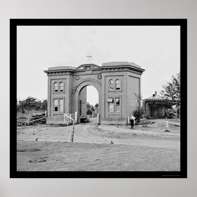 Affiche Cimetière Gatehouse à Gettysburg 1863 (Devant)