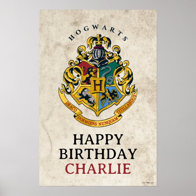 Affiche Cimier de Poudlard Harry Potter Anniversaire (Devant)