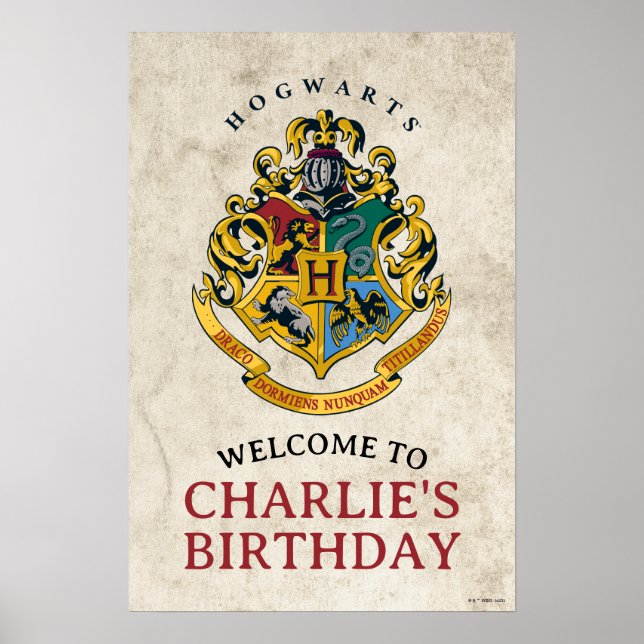 Affiche Cimier de Poudlard Harry Potter Anniversaire (Devant)