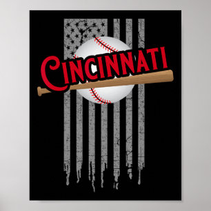 Affiche Cincinnati Oh Usa Drapeau Les Reines Chip City Sic
