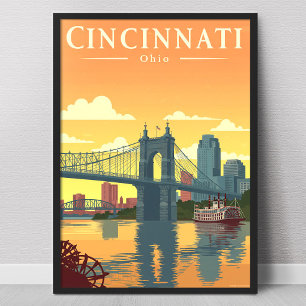 Affiche Cincinnati Ohio vintage