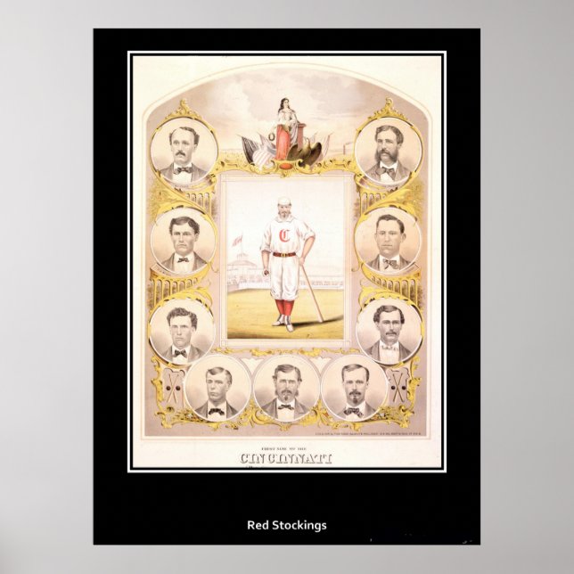 Affiche Cincinnati Red Stockings 1869 (Devant)