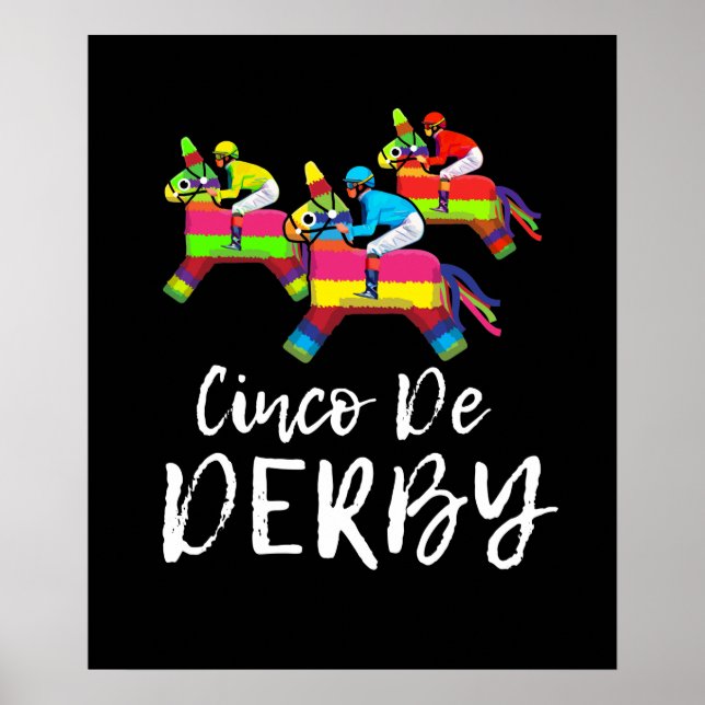 Affiche Cinco De Derby Kentucky pinata Sombrero Mexique (Devant)