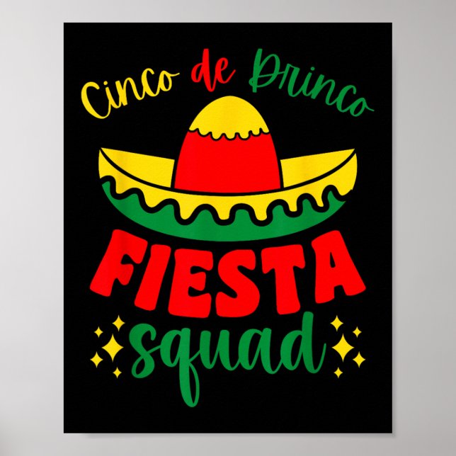 Affiche Cinco De Drinco Fiesta Squad Cinco De Mayo (Devant)
